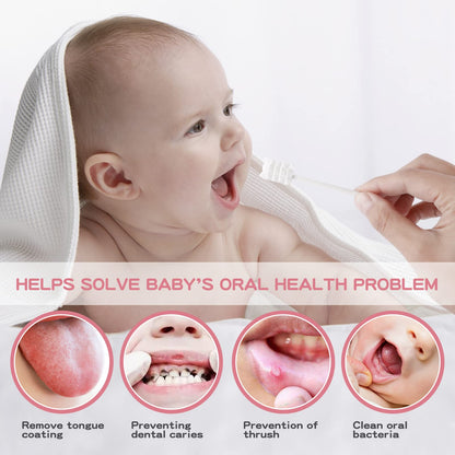 Mokoala 60Pcs Baby Tongue Cleaner & Disposable Infant Mouth Cleaner - Safe Care for 0-36 Months