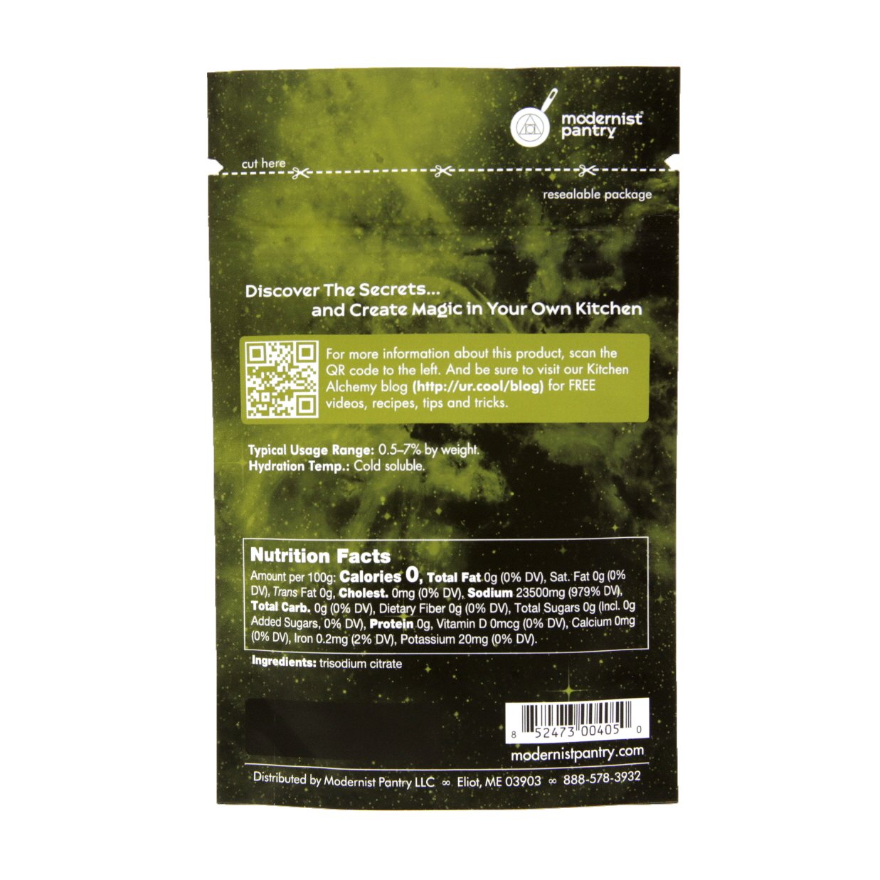 Pure Sodium Citrate ⊘ Non-GMO Gluten-Free Vegan OU Kosher Certified (Molecular Gastronomy) - 50g/2oz