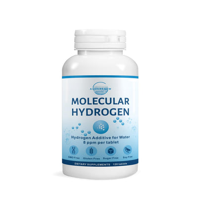 Molecular Hydrogen Tablets – 8 PPM H2 for Drinking Water, Magnesium-Infused H2 Supplement, Cognitive & Athletic Support, Brain Health, 120 Counts