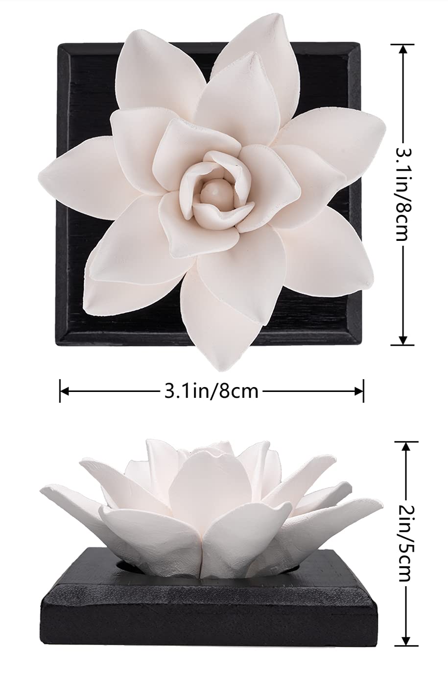 MOLIMAO Magnolia Flower Diffuser Stone - Handmade Non-Electric Gypsum Diffuser
