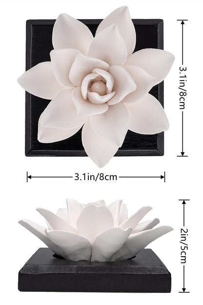 MOLIMAO Magnolia Flower Diffuser Stone - Handmade Non-Electric Gypsum Diffuser