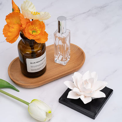 MOLIMAO Magnolia Flower Diffuser Stone - Handmade Non-Electric Gypsum Diffuser
