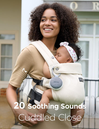 Momcozy Portable Sound Machine with Night Light – 20 Soothing Sounds, Stroller Clip, USB-C (Grey)