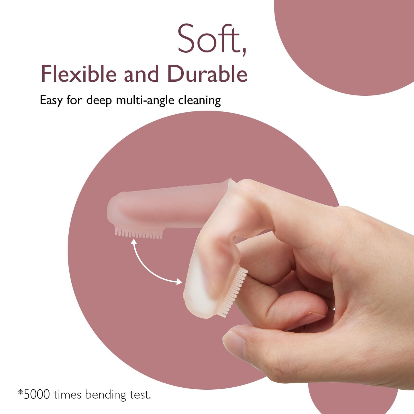 Momcozy Silicone Finger Toothbrush for Baby – 2 Pack Teething & Training