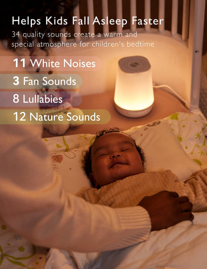 Momcozy Baby Sound Machine with Night Light | 34 Sounds, App Remote, Sleep Trainer (Blue)