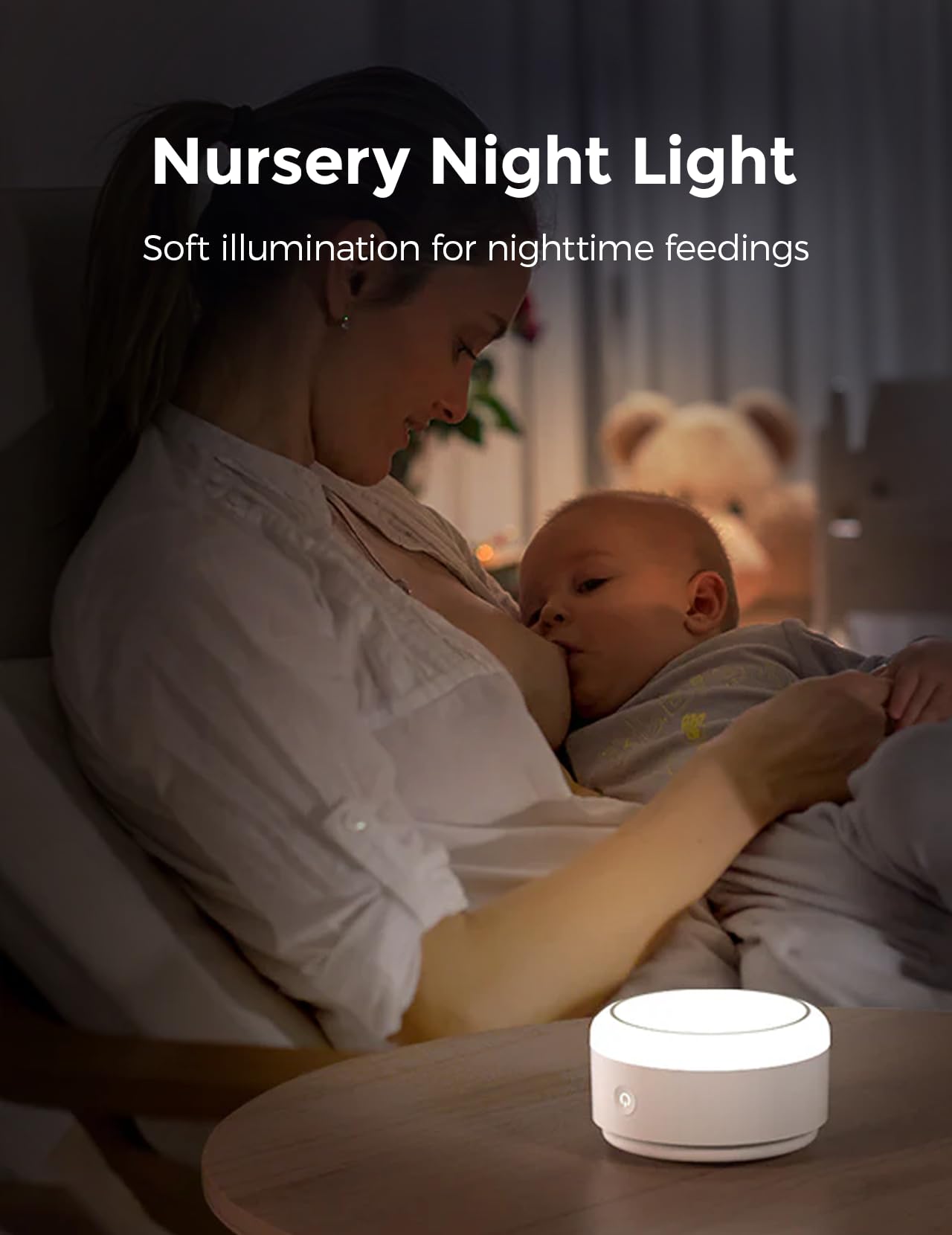 Momcozy Sound Machine for Baby | Portable White Noise with Night Light & 20 Sleep Sounds