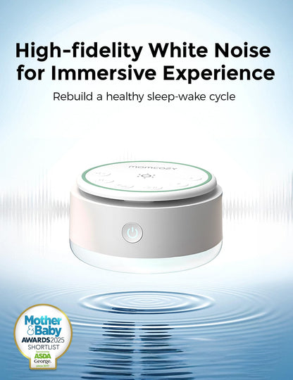 Momcozy Sound Machine for Baby | Portable White Noise with Night Light & 20 Sleep Sounds
