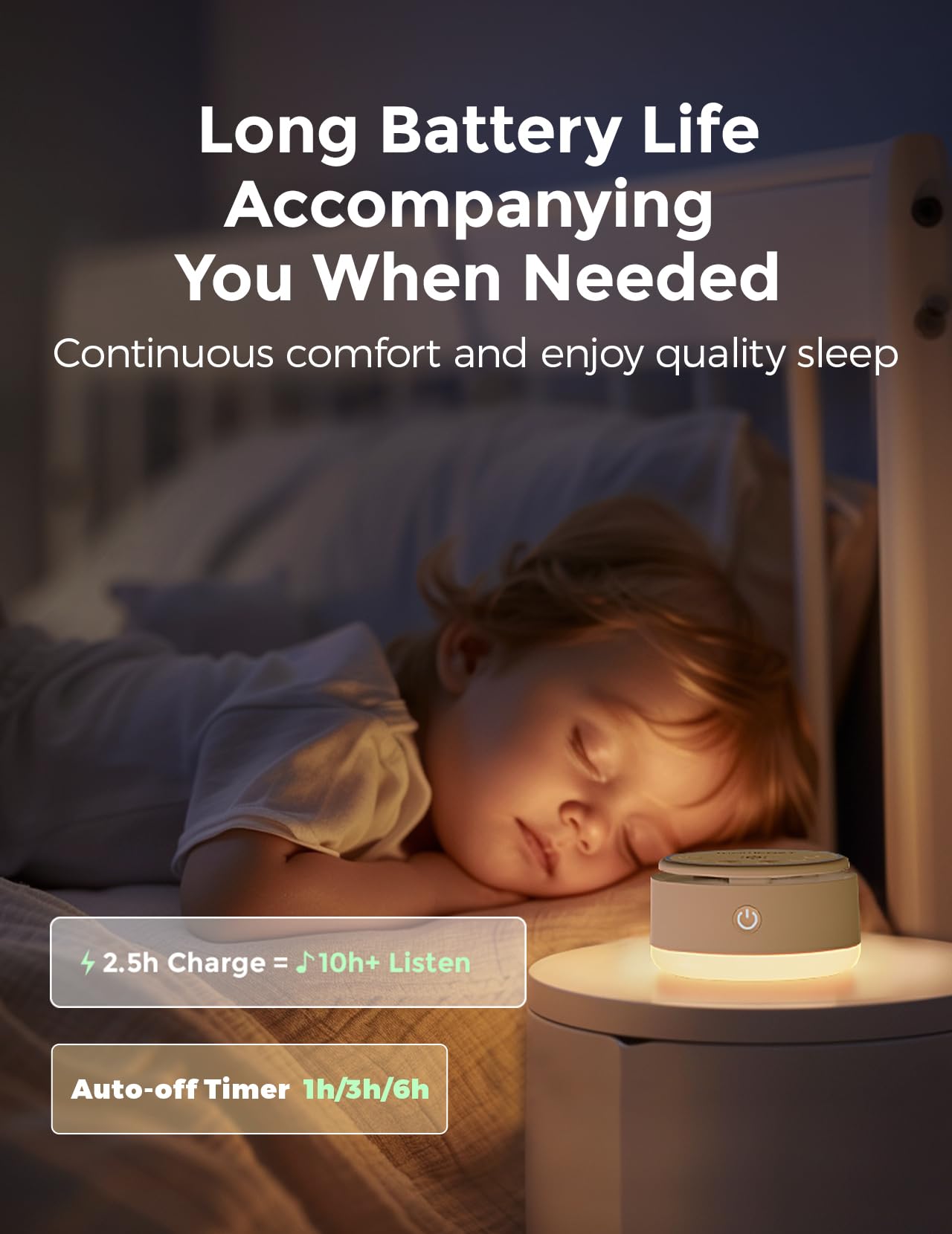 Momcozy Sound Machine for Baby - 20 Soothing Sounds & Touch Warm Light | Portable White Noise for Sleep, Travel, Nursery