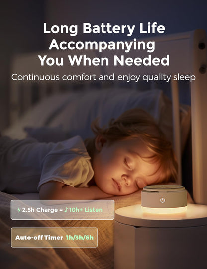 Momcozy Sound Machine for Baby - 20 Soothing Sounds & Touch Warm Light | Portable White Noise for Sleep, Travel, Nursery