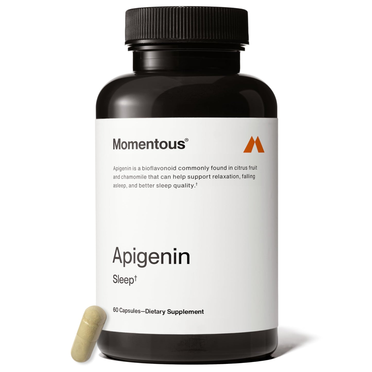 Momentous Apigenin Supplement - 50 mg per Capsule | NSF Certified for Sport | 60-Count