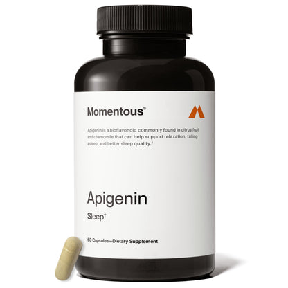 Momentous Apigenin Supplement - 50 mg per Capsule | NSF Certified for Sport | 60-Count