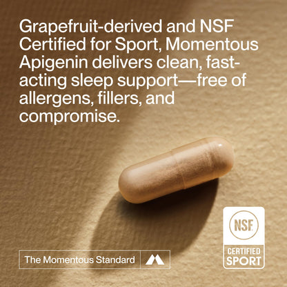 Momentous Apigenin Supplement - 50 mg per Capsule | NSF Certified for Sport | 60-Count