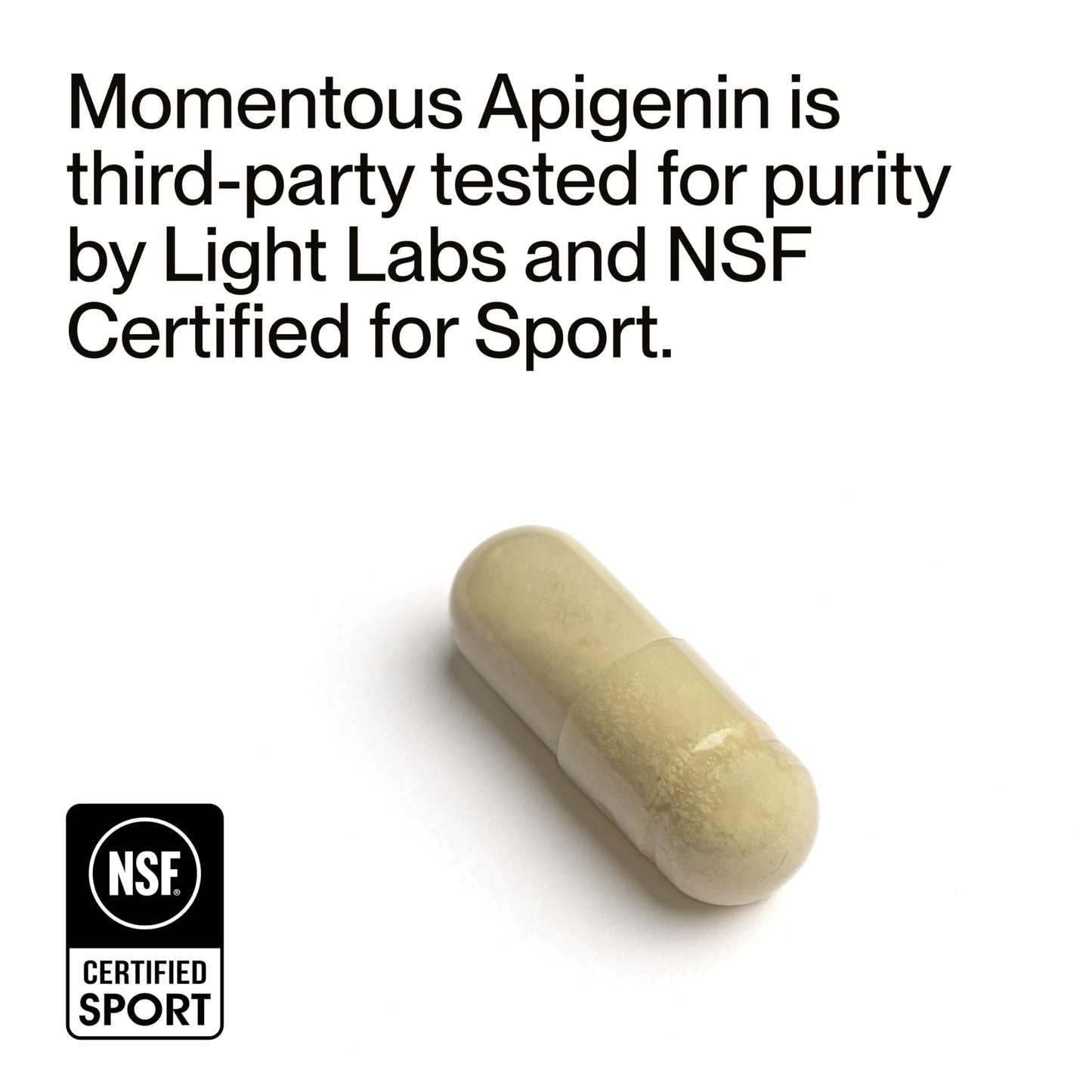 Momentous Apigenin Supplement - 50 mg per Capsule | NSF Certified for Sport | 60-Count