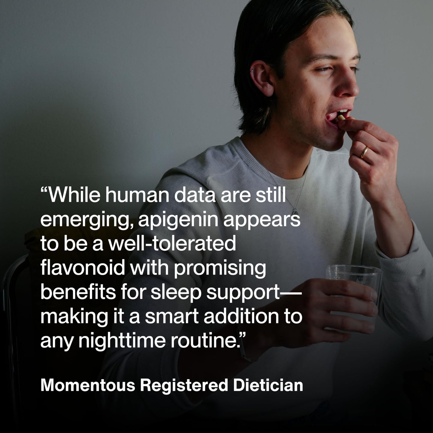 Momentous Apigenin Supplement - 50 mg per Capsule | NSF Certified for Sport | 60-Count