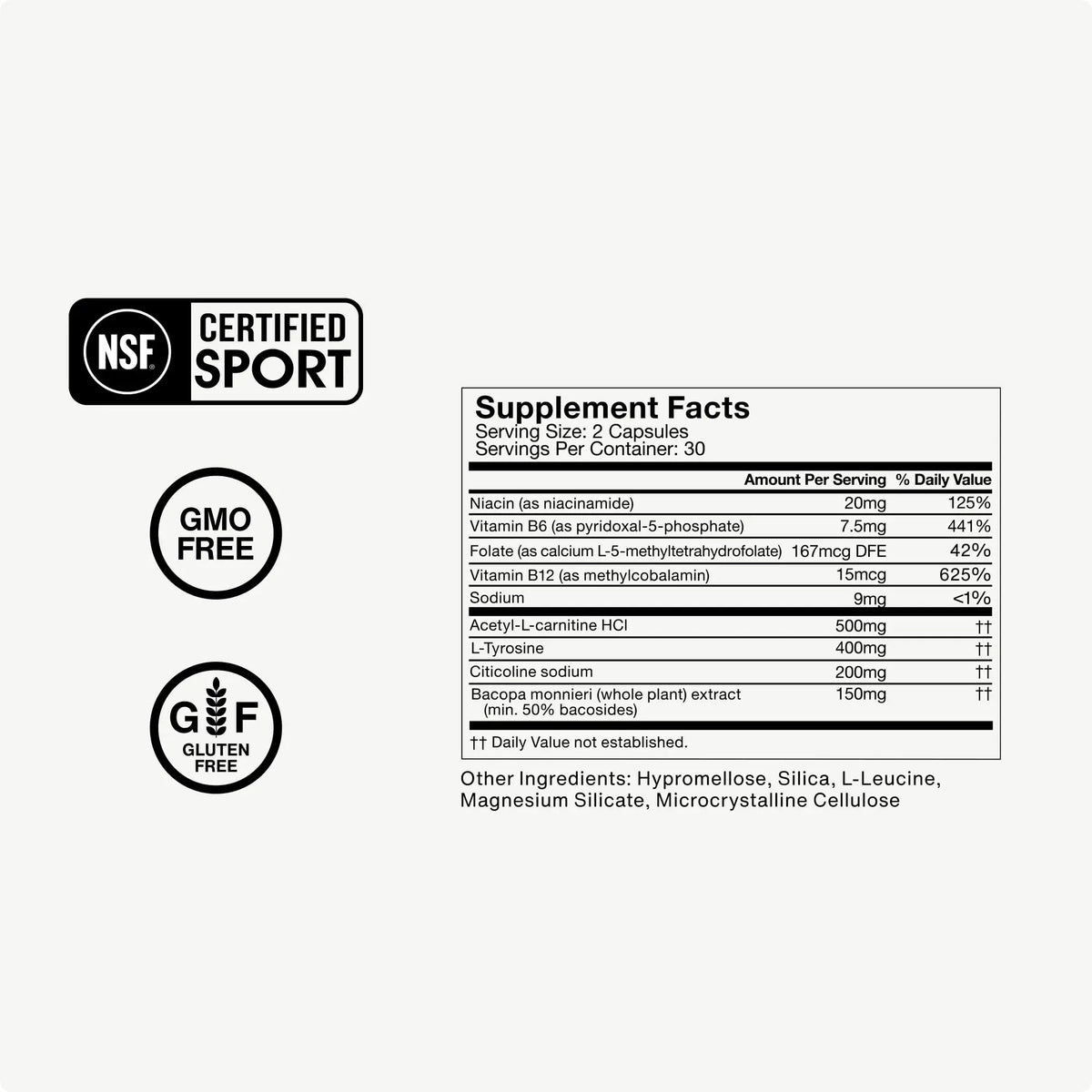 Momentous Brain Drive Nootropic Supplement | Focus & Memory Support | NSF Certified for Sport | 30 Servings BritishVita | Premium UK Vitamins & Wellness Supplements