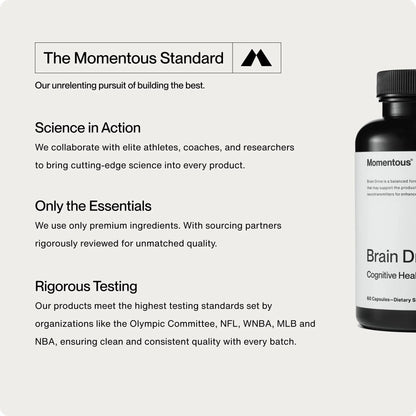 Momentous Brain Drive Nootropic Supplement | Focus & Memory Support | NSF Certified for Sport | 30 Servings BritishVita | Premium UK Vitamins & Wellness Supplements