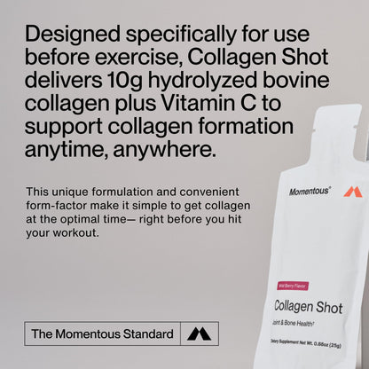 Momentous Collagen Shot - Hydrolyzed Collagen & Vitamin C | NSF Certified