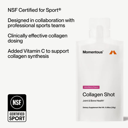 Momentous Collagen Shot - Hydrolyzed Collagen & Vitamin C | NSF Certified