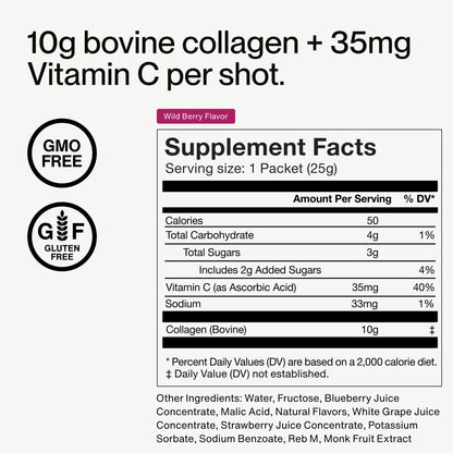 Momentous Collagen Shot - Hydrolyzed Collagen & Vitamin C | NSF Certified
