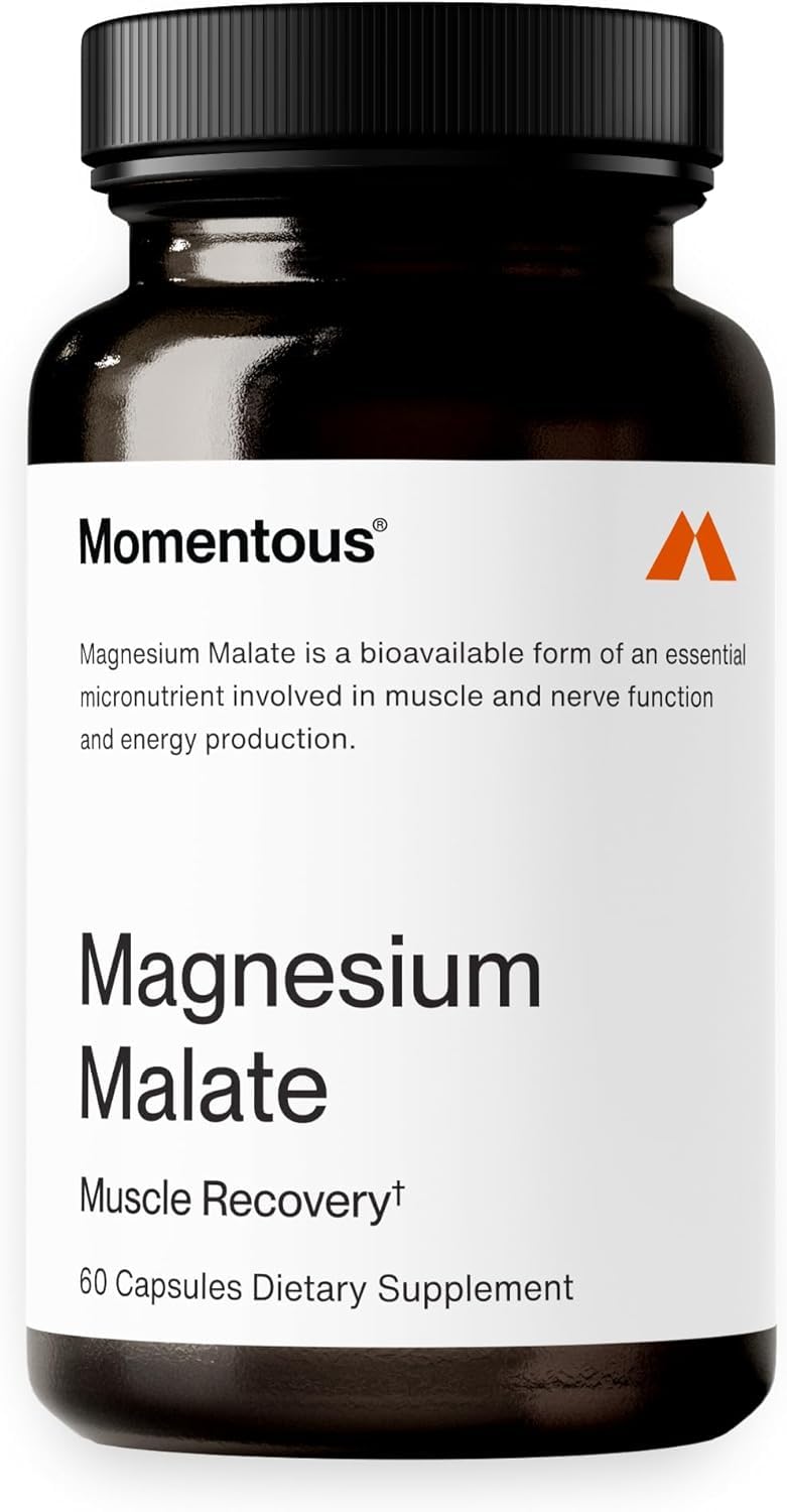 Momentous Magnesium Malate - NSF Certified for Sport | 60 Capsules | 30-Day Supply