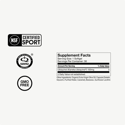 Momentous Ubiquinol | Plant-Based CoQ10 Softgels | NSF for Sport | 30 Servings