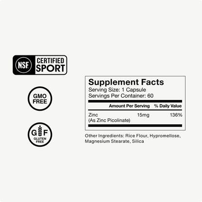 Momentous Zinc Picolinate 15 mg – Immunity & Hormone Support | Bioavailable Zinc