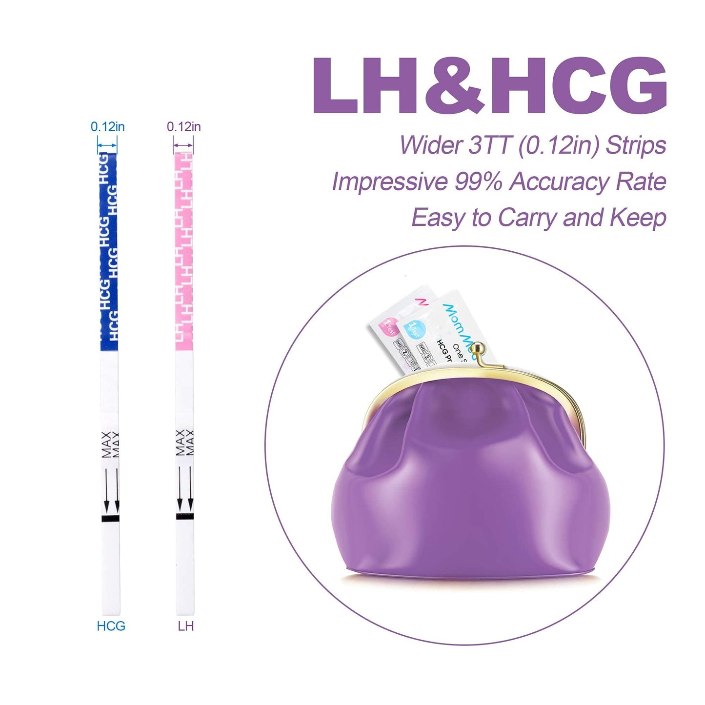 MomMed Pregnancy Test Strips & Ovulation Kit (HCG20-LH60) – 20 Tests, 60 Strips, 80 Cups