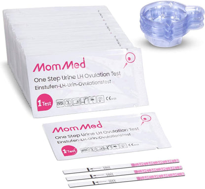 MomMed LH60 Ovulation Test Strips with 60 Cups - Reliable LH Surge Kit