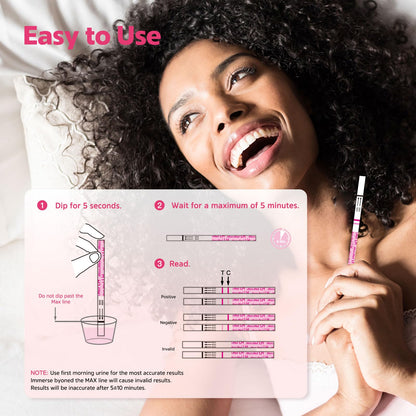 MomMed Ovulation Test Strips | 105 LH Kit with Collection Cups | Home Testing