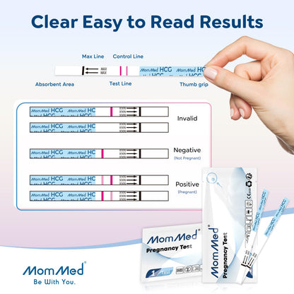 MomMed 15-Pack Early Detection Pregnancy Test Strips – 99% Accurate, Individually Sealed