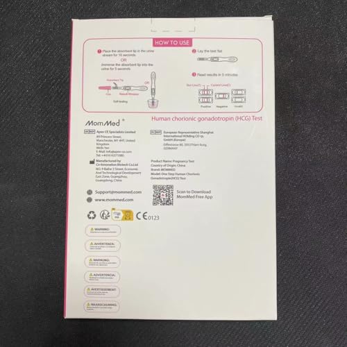 MomMed Pregnancy Test - 5 HCG Midstream, Early Detection, High Sensitivity