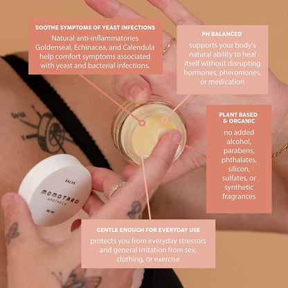 MOMOTARO APOTHECA Vaginal Moisturizer | Organic Vulva Salve for Gentle, Hormone-Free pH Balance (1 oz)