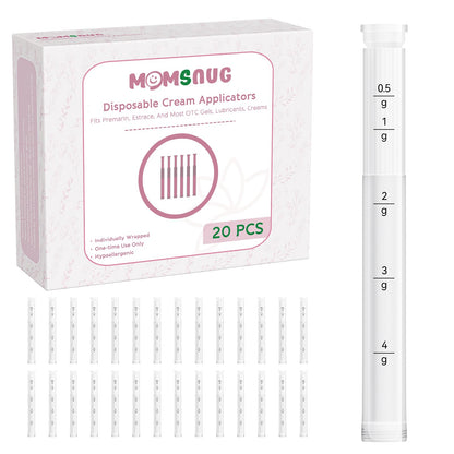 Momsnug Disposable Vaginal Gel Applicators with Dosage Markings – 20 Pack