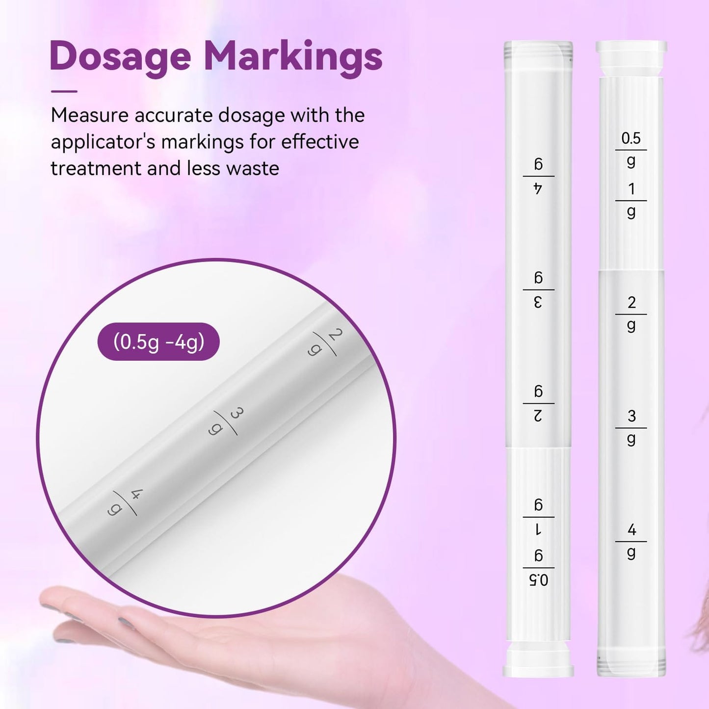 Momsnug Disposable Vaginal Gel Applicators with Dosage Markings – 20 Pack