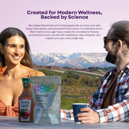 Monch Monch Prebiotic Fiber Powder Unflavored — Calorie-Absorbing Soluble Fiber for Gut Health, Vegan & Sugar-Free (28 Ct) BritishVita | Premium UK Vitamins & Wellness Supplements