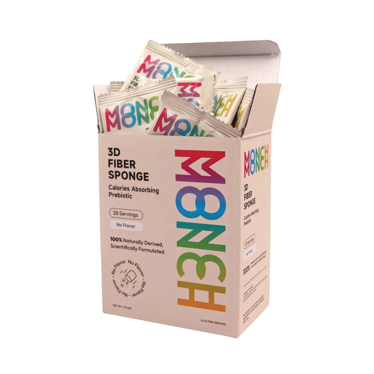 Monch Monch Prebiotic Fiber Powder Unflavored — Calorie-Absorbing Soluble Fiber for Gut Health, Vegan & Sugar-Free (28 Ct) BritishVita | Premium UK Vitamins & Wellness Supplements