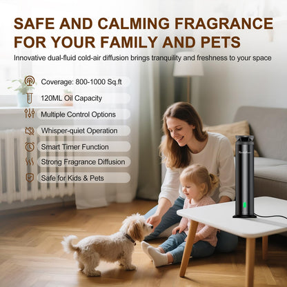 Monhallnow Waterless Scent Diffuser Starter Kit – 1,000 Sq Ft Coverage