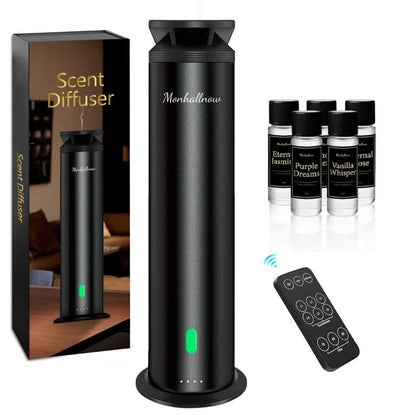 Monhallnow Waterless Scent Diffuser Starter Kit – 1,000 Sq Ft Coverage