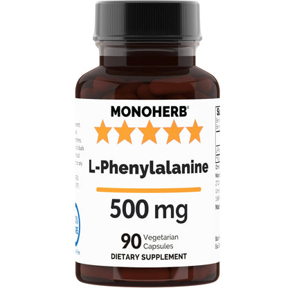MONOHERB L-Phenylalanine 500 mg – 90 Veg Capsules