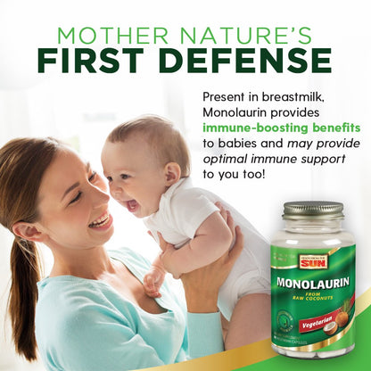 Monolaurin 990 mg - 90 Veg Capsules | Vegetarian Immune Support | Nature's Life