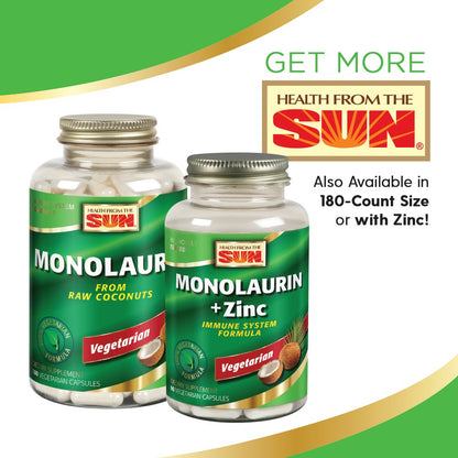 Monolaurin 990 mg - 90 Veg Capsules | Vegetarian Immune Support | Nature's Life
