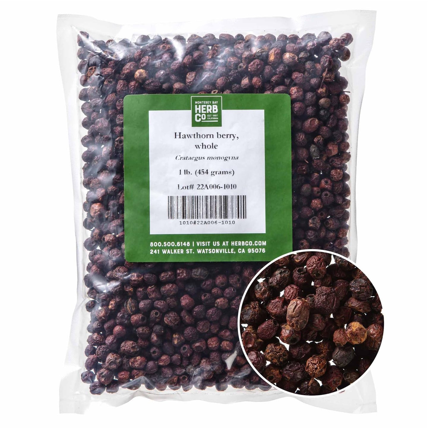 Monterey Bay Herb Co. Hawthorn Berries Whole 1 lb – Teas, Jams & Beverages