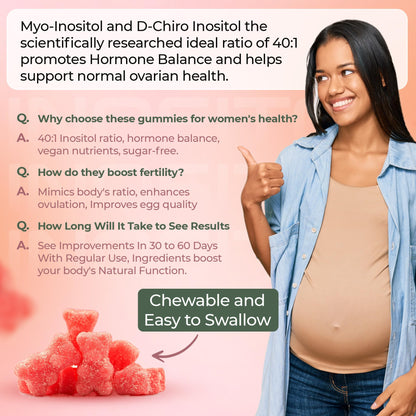 OCG Myo-Inositol & D-Chiro Inositol Gummies with Ashwagandha | PCOS Support