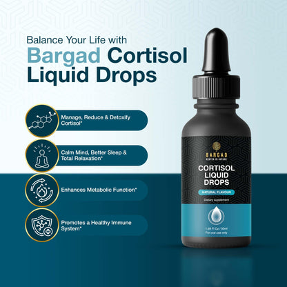 Bargad Cortisol Drops – Natural Stress Support & Mood Balance (Alcohol-Free, 2 fl oz)