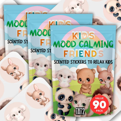 Mood Calming Stickers for Kids/Adults (90 Pack) – All-Natural Patches, Chemical-Free Mood Support for Relaxation