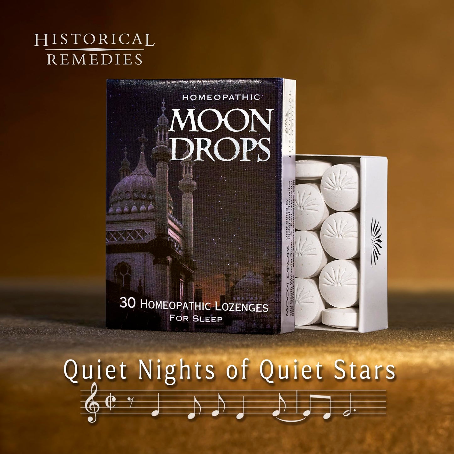 Moon Drops Sleep Aid Lozenges (3 Pack) – Homeopathic Vanilla, Coffea Cruda 12X, Vegan & Gluten-Free