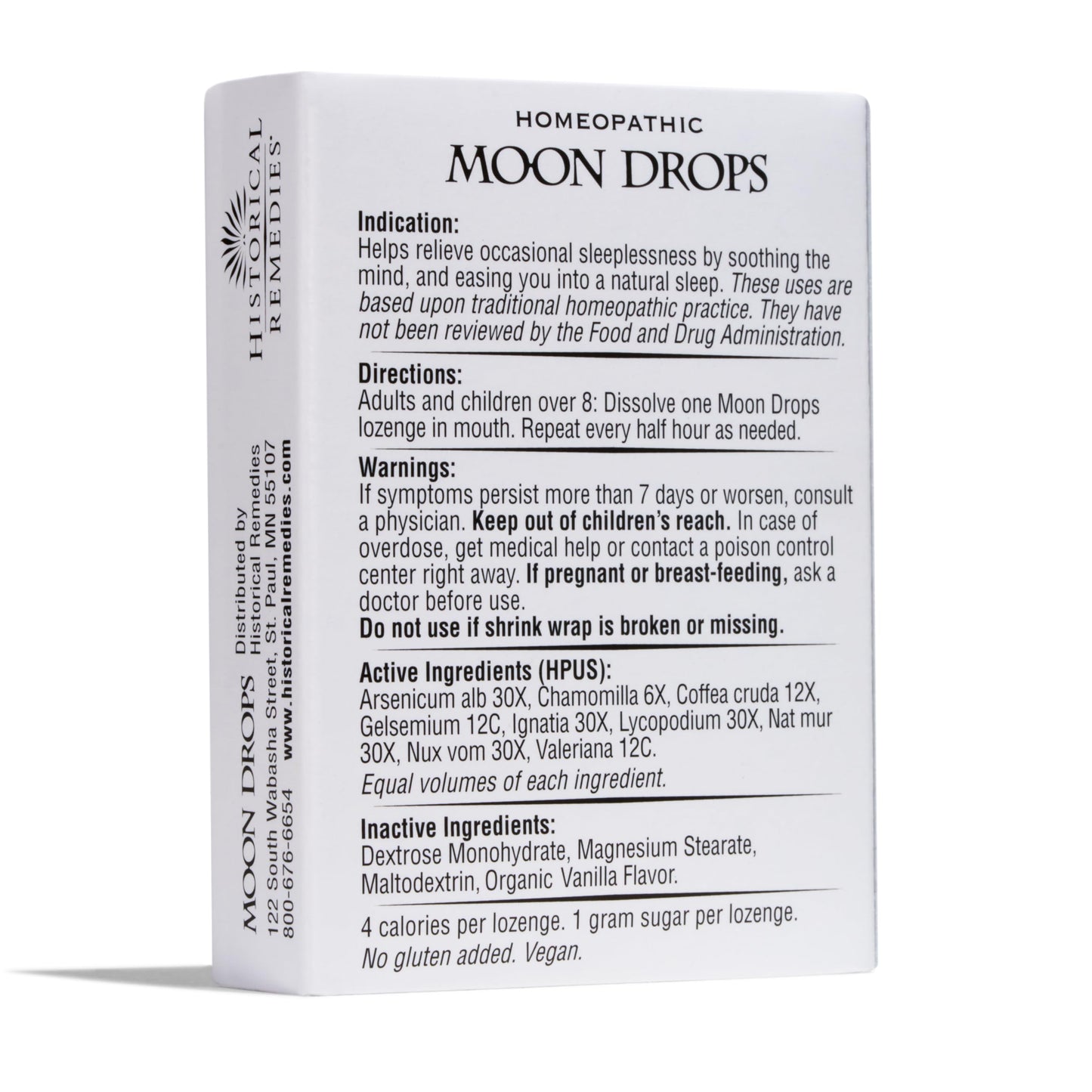 Moon Drops Sleep Aid Lozenges (1 Pack) – Homeopathic Vanilla, Vegan & Gluten-Free