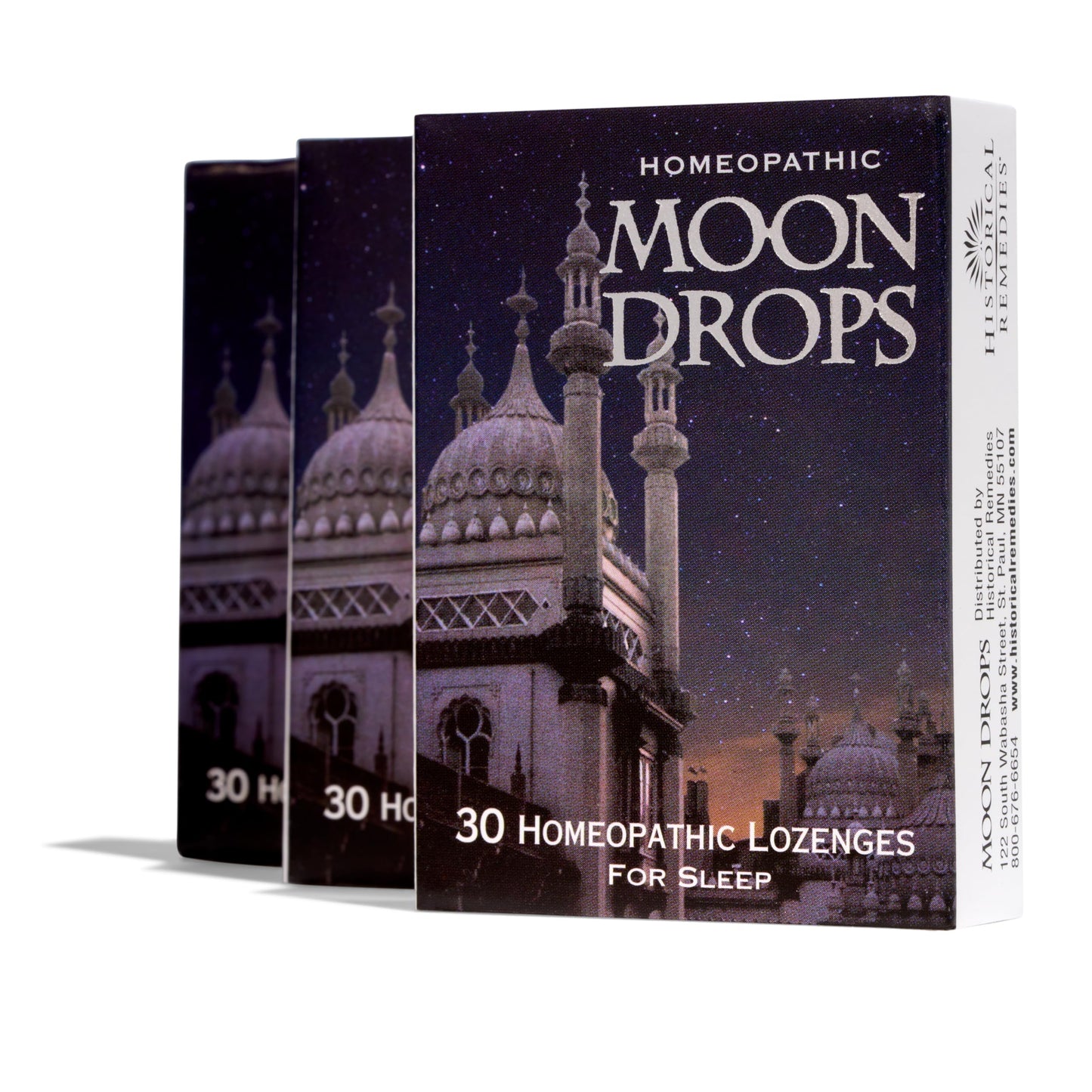 Moon Drops Sleep Aid Lozenges (3 Pack) – Homeopathic Vanilla, Coffea Cruda 12X, Vegan & Gluten-Free