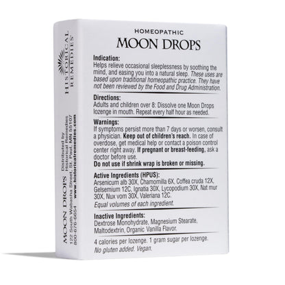 Moon Drops Sleep Aid Lozenges (12 Pack) - Vanilla Flavor, Homeopathic Sleep Support, Vegan & Gluten-Free
