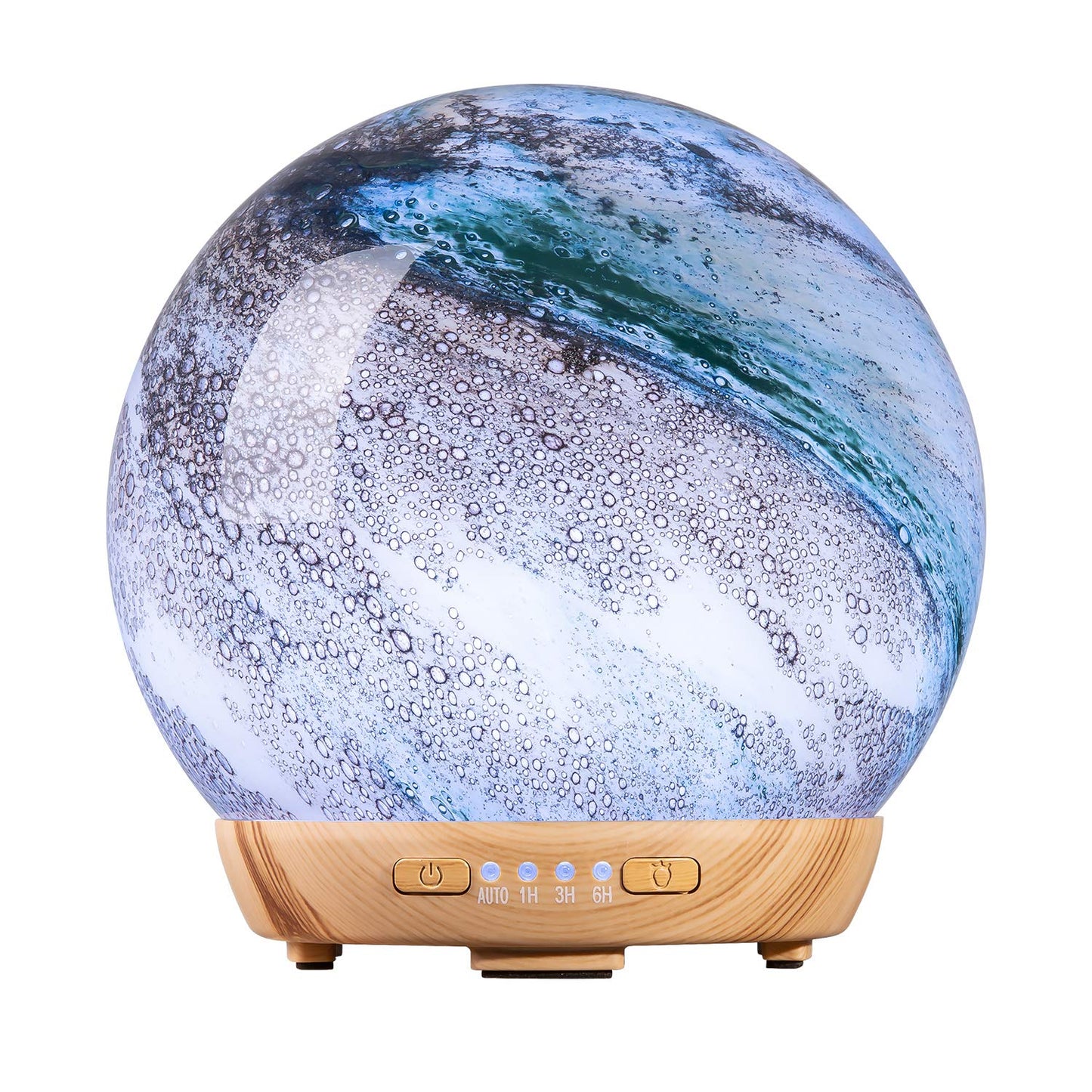 Moon Essential Oil Diffuser – Glass Cover, 250ml, 4 Timer Modes, 7 LED Colors